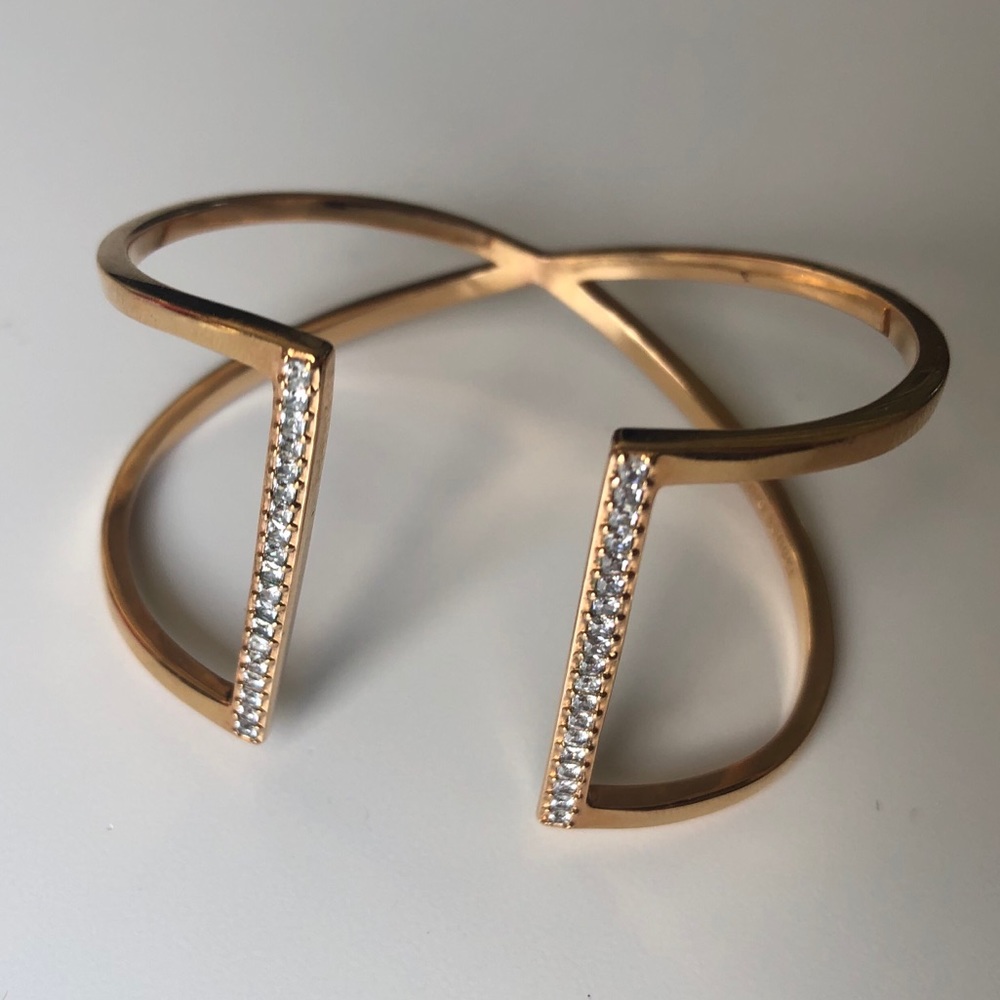 Henri Bendel Gold Plated Pave Crystal Bracelet